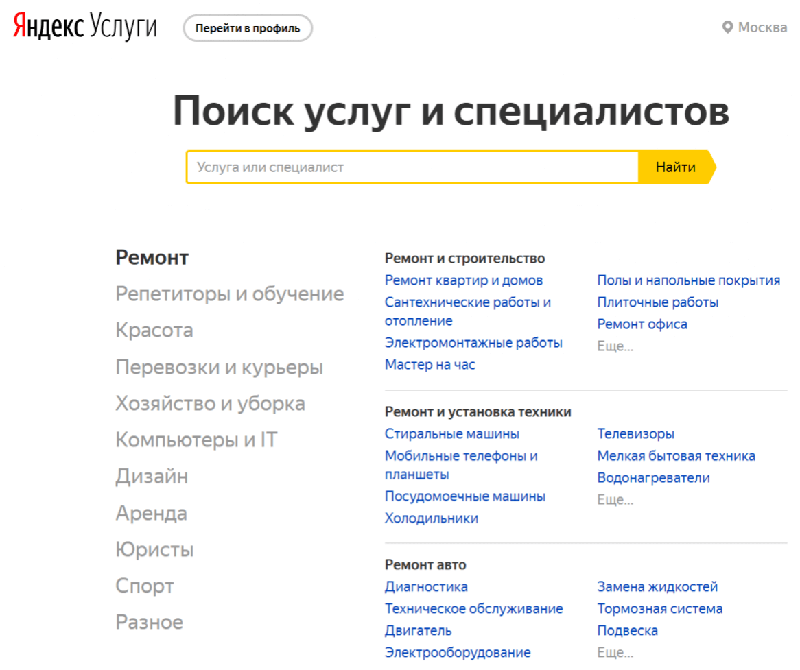 Как настроить Яндекс Услуги